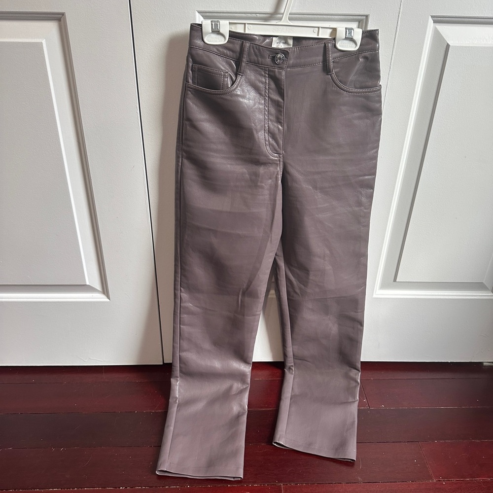 Wilfred Purple Leather Pants